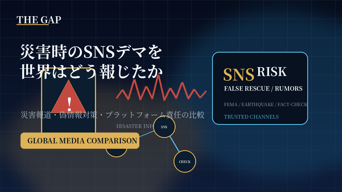 災害時のSNSデマを世界はどう報じたか