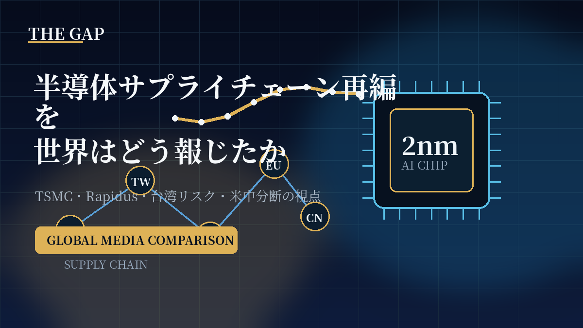 半導体サプライチェーン再編を世界はどう報じたか